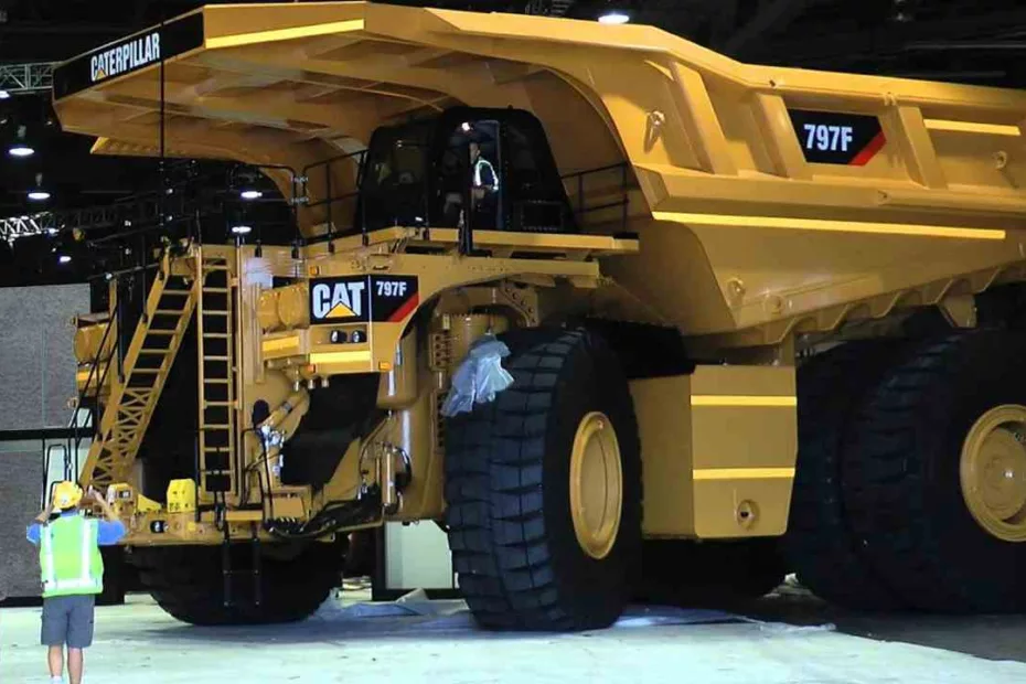 Cat 797F mining truck - showroom